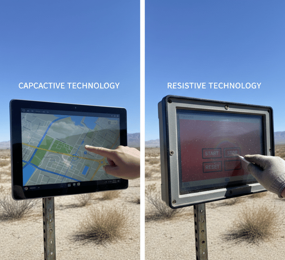 Capacitive vs. Resistive Technology in Sunlight Readable Touch Screens
