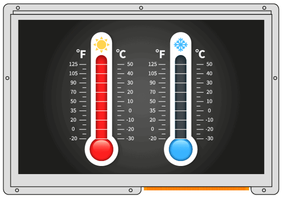 Wide Temputure Display